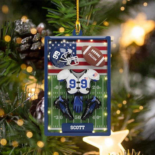 Ornament Acrylic DMT / Glass / 3.5in / 8.9cm Score Big With This Tribute To Their Passion - Personalized Sport Custom Acrylic Ornament