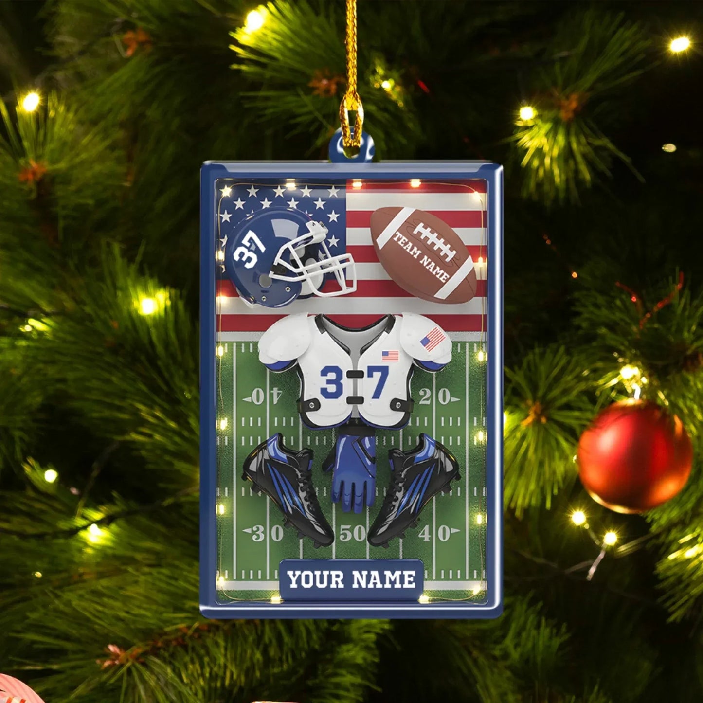 Score Big With This Tribute To Their Passion - Personalized Sport Custom Acrylic Ornament
