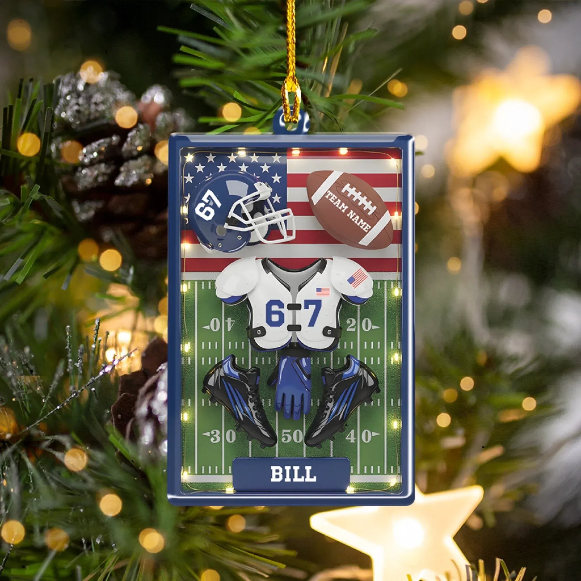 Score Big With This Tribute To Their Passion - Personalized Sport Custom Acrylic Ornament