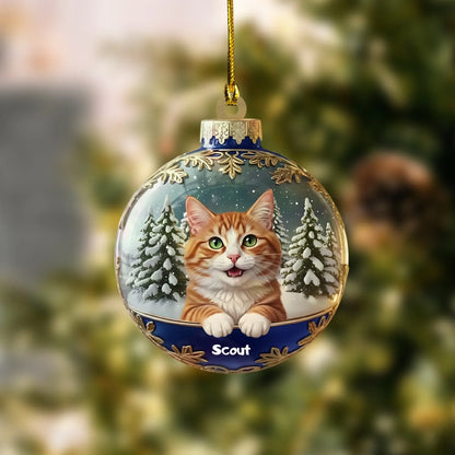 Winter Wonderland Awaits - Personalized Photo Custom Acrylic Ornament