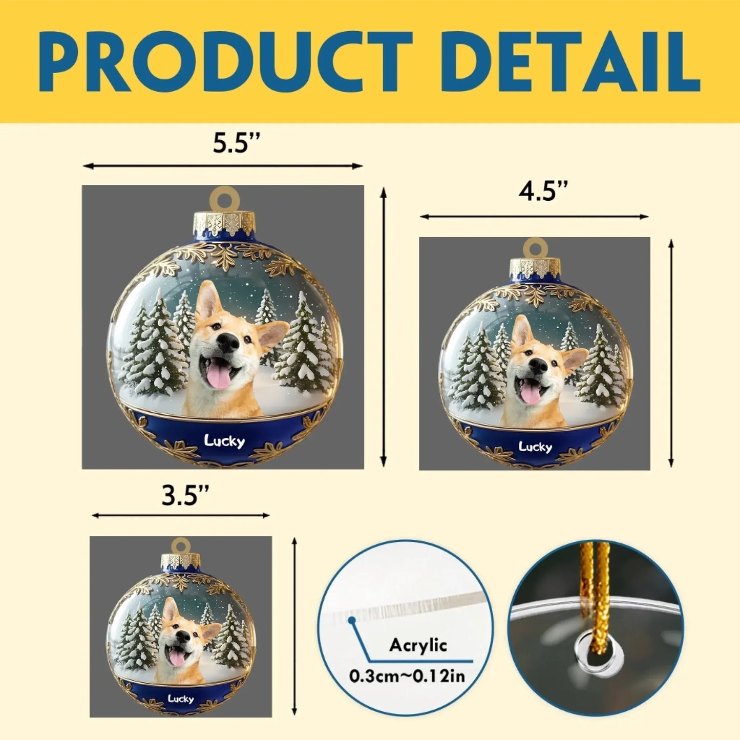 Winter Wonderland Awaits - Personalized Photo Custom Acrylic Ornament