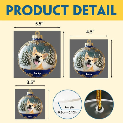 Winter Wonderland Awaits - Personalized Photo Custom Acrylic Ornament