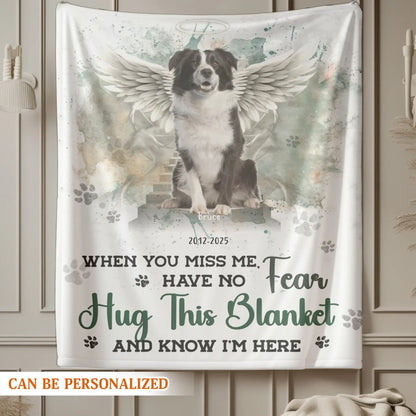 Personalized Blankets When Tomorrow Starts Without Me – Personalized Dog Memorial Photo Custom Blanket