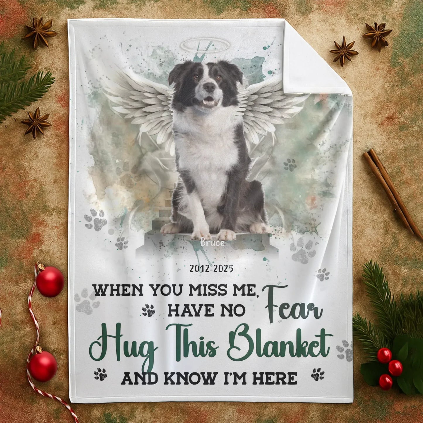 Personalized Blankets When Tomorrow Starts Without Me – Personalized Dog Memorial Photo Custom Blanket