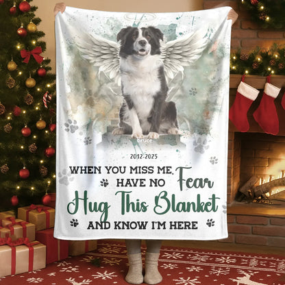Personalized Blankets When Tomorrow Starts Without Me – Personalized Dog Memorial Photo Custom Blanket