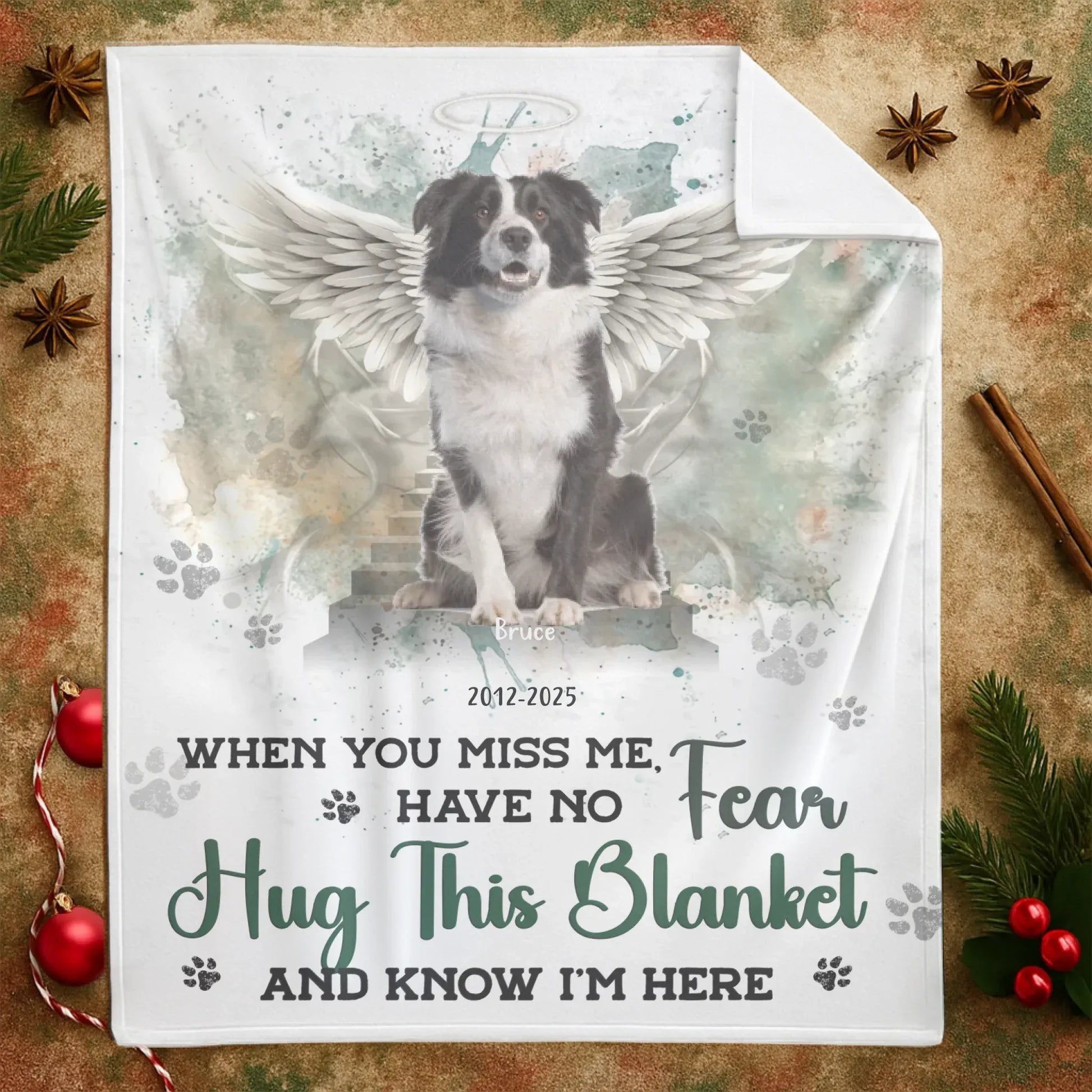 Personalized Blankets When Tomorrow Starts Without Me – Personalized Dog Memorial Photo Custom Blanket