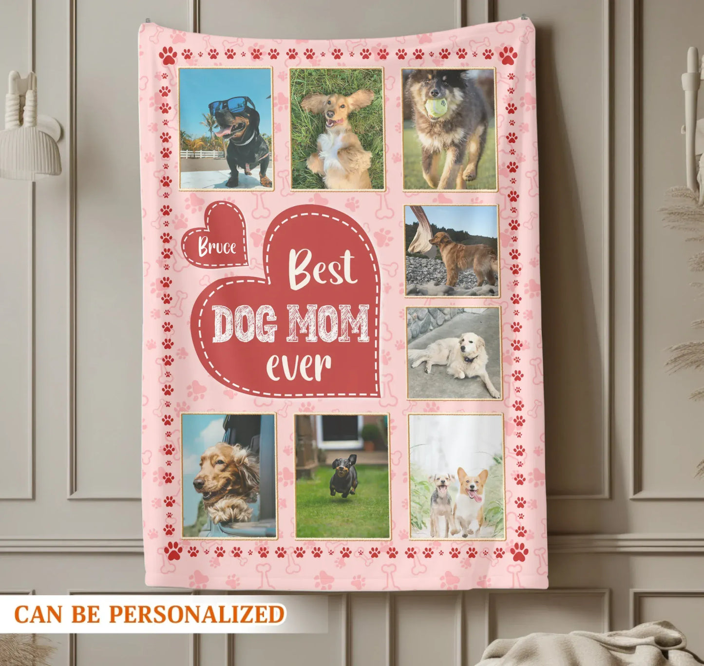 Personalized Blankets My Only Acceptable Obsession ver MOM - Personalized Dog Memorial Photo Collage Custom Blanket