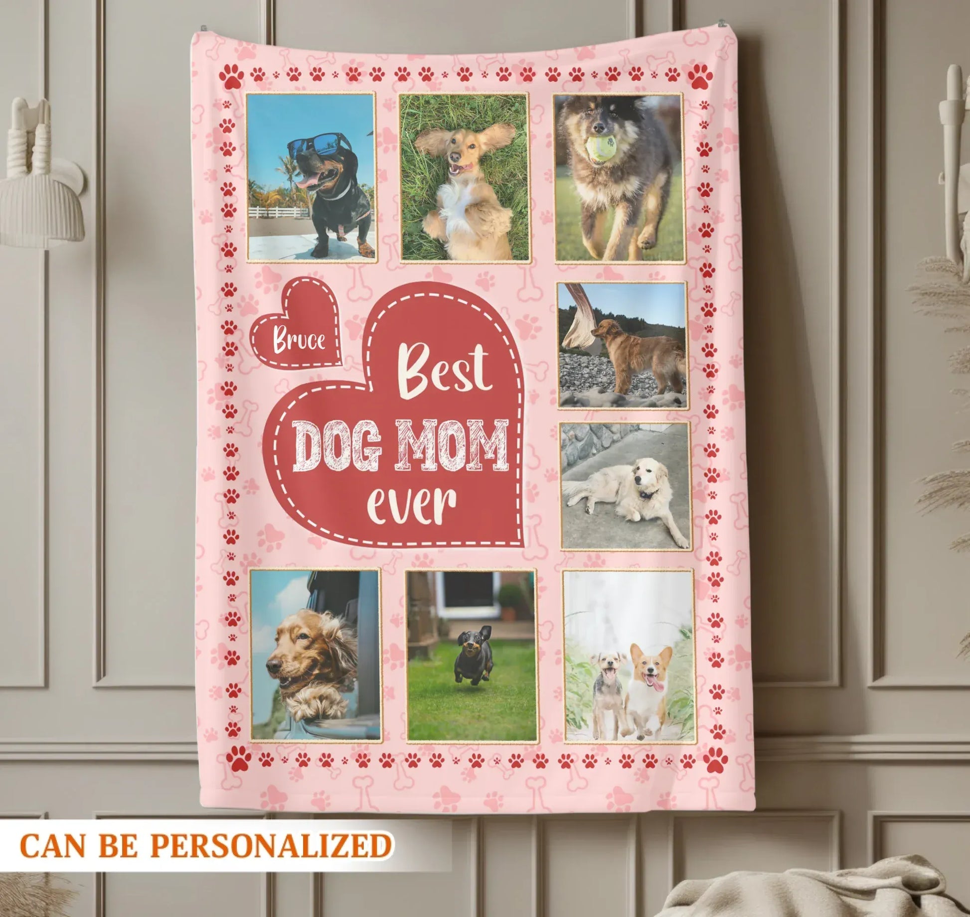 Personalized Blankets My Only Acceptable Obsession ver MOM - Personalized Dog Memorial Photo Collage Custom Blanket