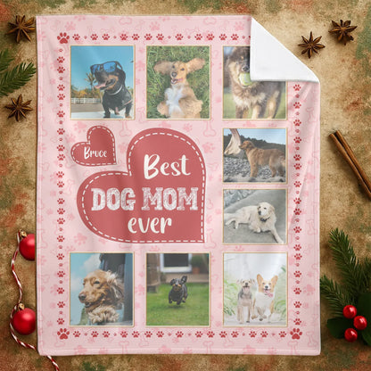 Personalized Blankets My Only Acceptable Obsession ver MOM - Personalized Dog Memorial Photo Collage Custom Blanket