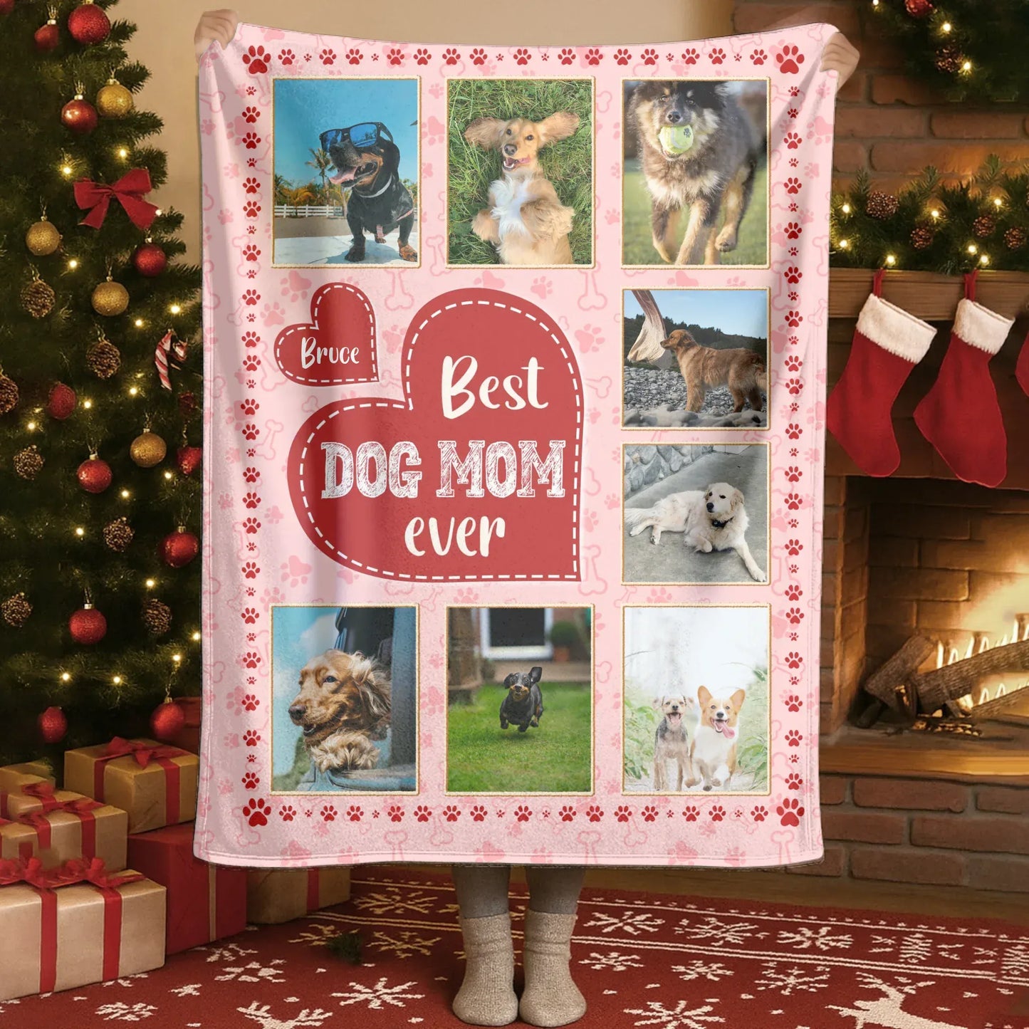 Personalized Blankets My Only Acceptable Obsession ver MOM - Personalized Dog Memorial Photo Collage Custom Blanket