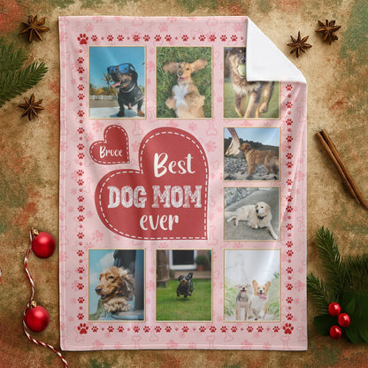 Personalized Blankets My Only Acceptable Obsession ver MOM - Personalized Dog Memorial Photo Collage Custom Blanket