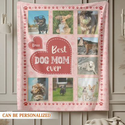 Personalized Blankets My Only Acceptable Obsession ver MOM - Personalized Dog Memorial Photo Collage Custom Blanket