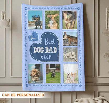 Personalized Blankets My Only Acceptable Obsession ver DAD - Personalized Dog Memorial Photo Collage Custom Blanket