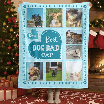 Personalized Blankets Blanket Custom KNT / White / 30x40in / 76x101cm My Only Acceptable Obsession ver DAD - Personalized Dog Memorial Photo Collage Custom Blanket