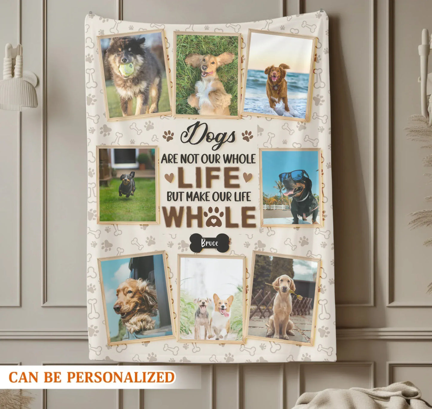 Personalized Blankets Dogs Stole My Entire Heart - Personalized Dog Photo Collage Custom Blanket