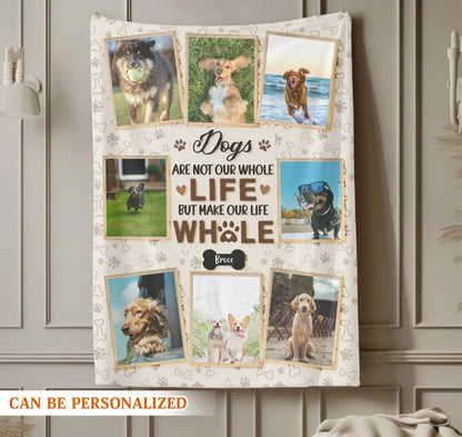 Personalized Blankets Dogs Stole My Entire Heart - Personalized Dog Photo Collage Custom Blanket
