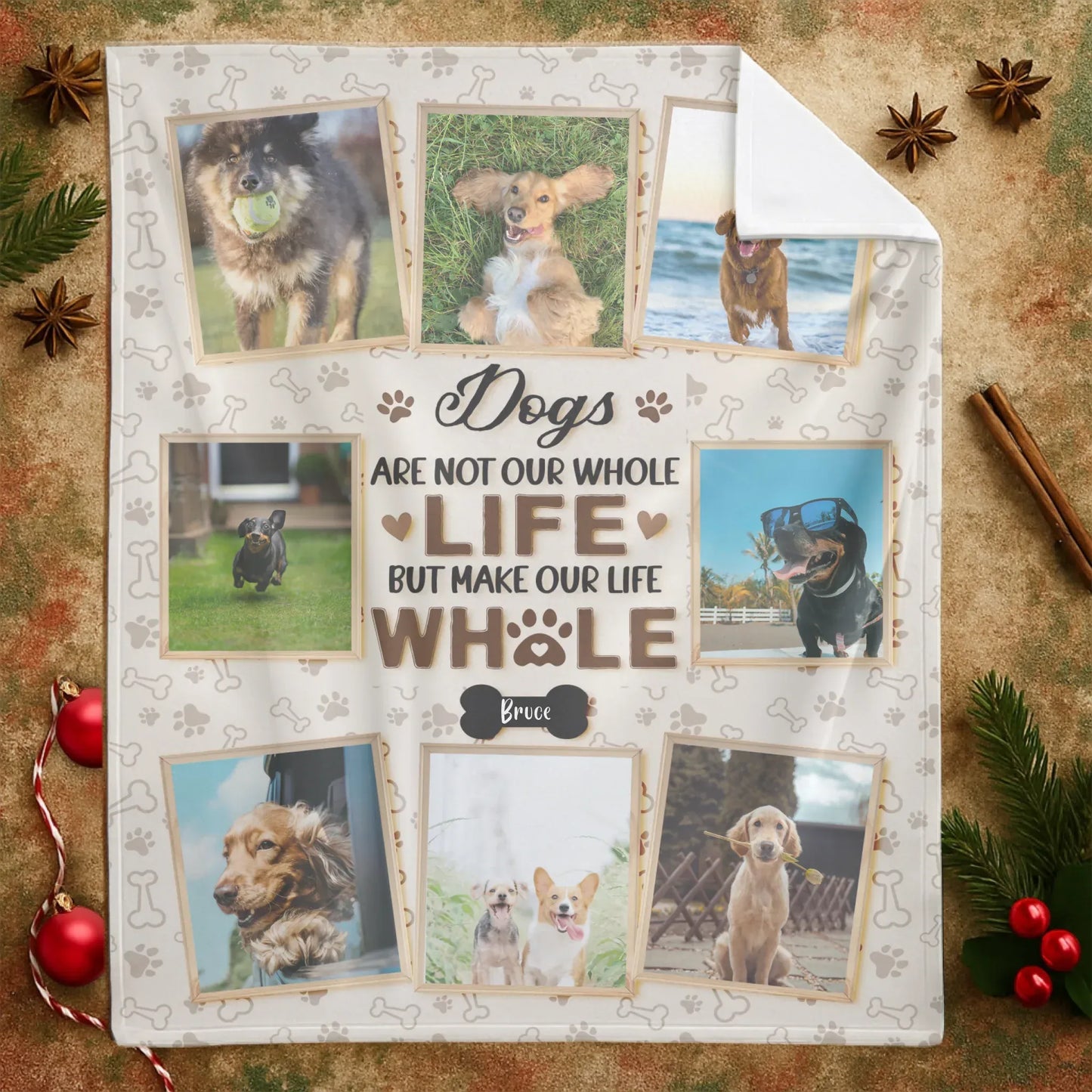 Personalized Blankets Dogs Stole My Entire Heart - Personalized Dog Photo Collage Custom Blanket