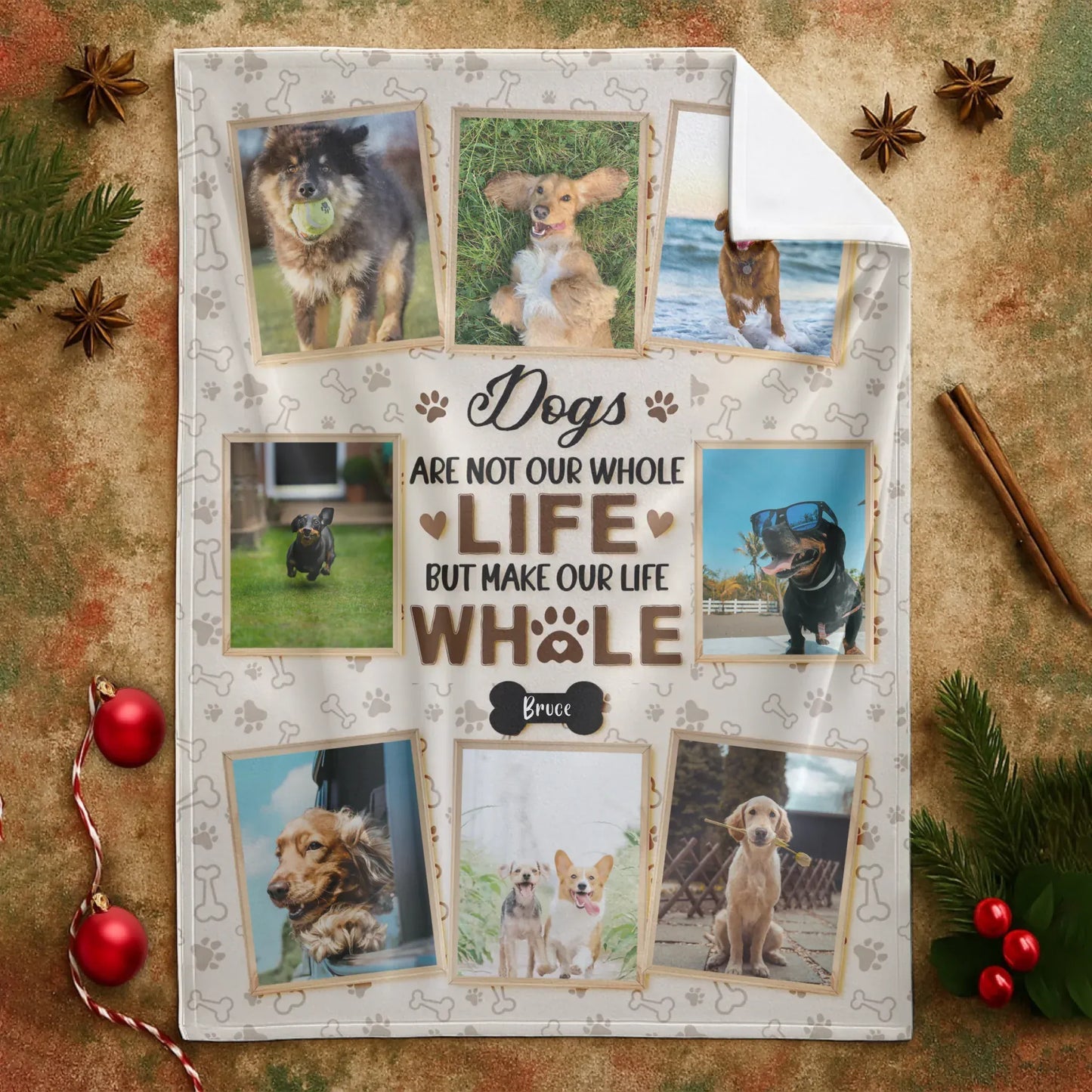 Personalized Blankets Dogs Stole My Entire Heart - Personalized Dog Photo Collage Custom Blanket