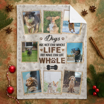 Personalized Blankets Dogs Stole My Entire Heart - Personalized Dog Photo Collage Custom Blanket