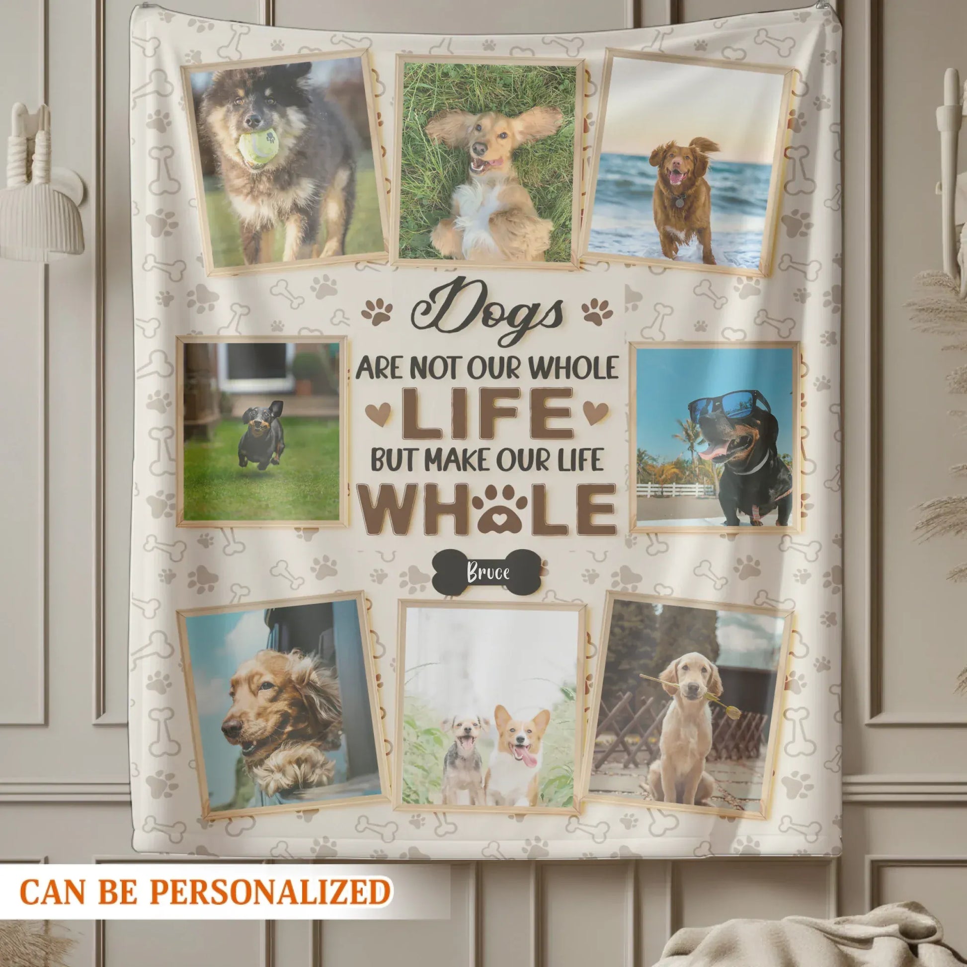 Personalized Blankets Dogs Stole My Entire Heart - Personalized Dog Photo Collage Custom Blanket