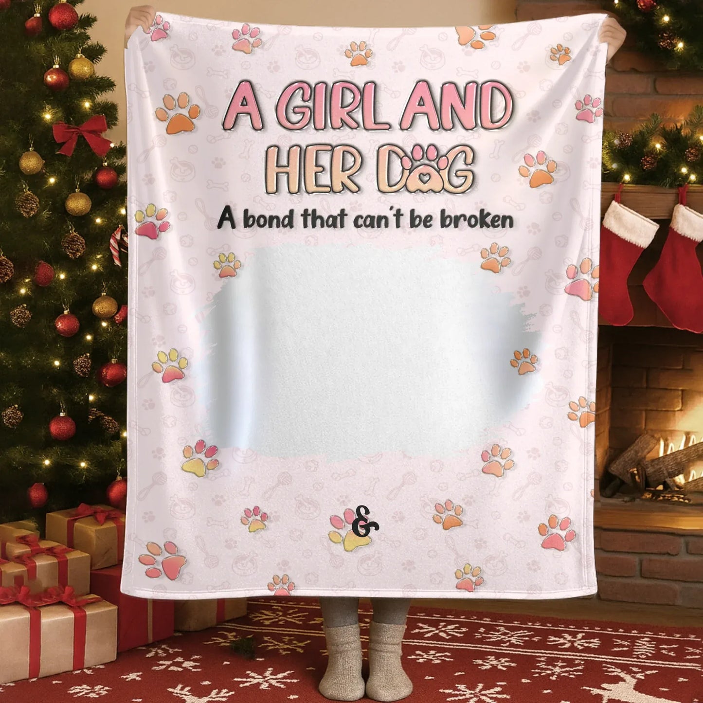 Personalized Blankets Blanket Custom KNT / White / 30x40in / 76x101cm My Supervisor Of Naps - Personalized Dog Photo Collage Custom Blanket