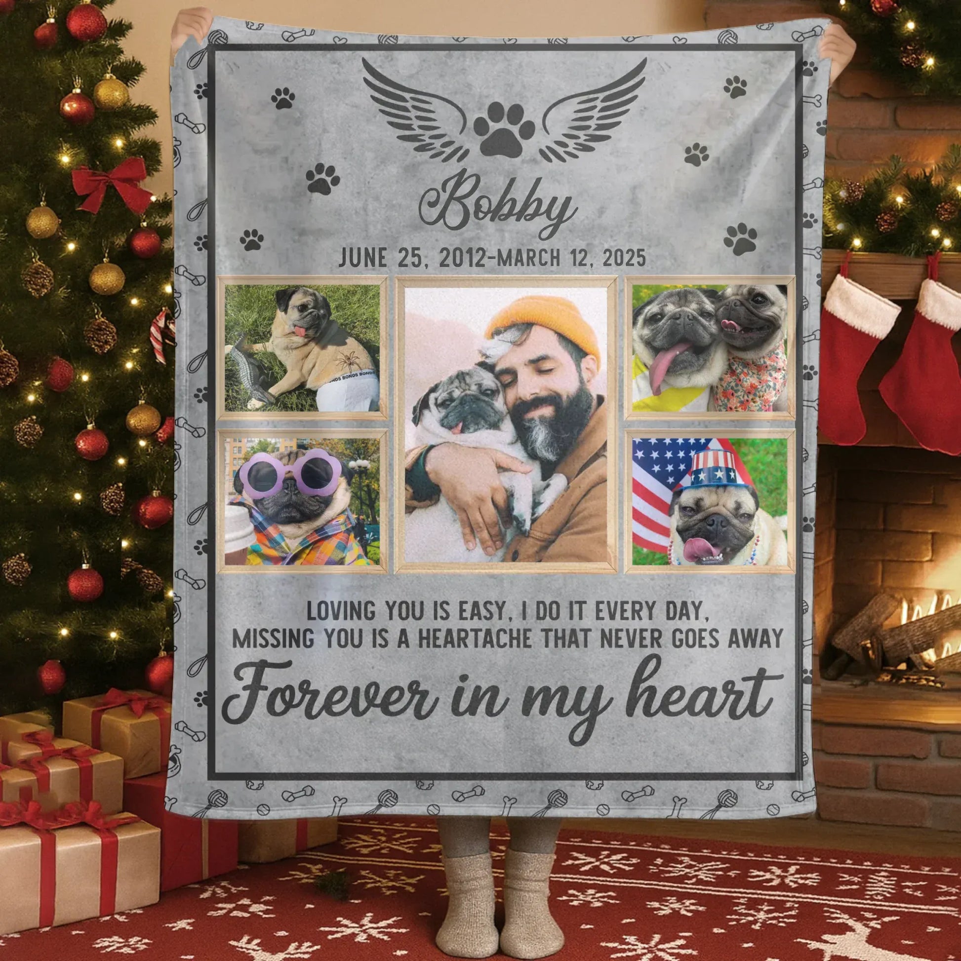 Personalized Blankets Blanket Custom KNT / White / 30x40in / 76x101cm My Chief Of Staff - Personalized Dog Photo Collage Custom Blanket