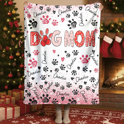 Personalized Blankets Dog Mom Is My Favorite Title - Personalized Pet Name Repeating Custom Blanket