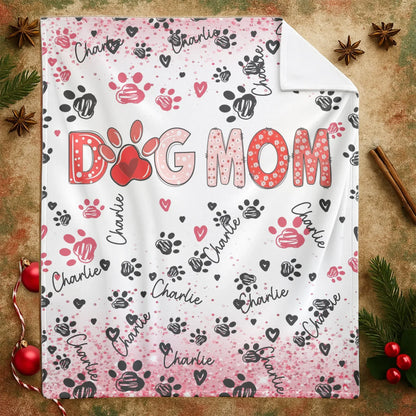 Personalized Blankets Dog Mom Is My Favorite Title - Personalized Pet Name Repeating Custom Blanket