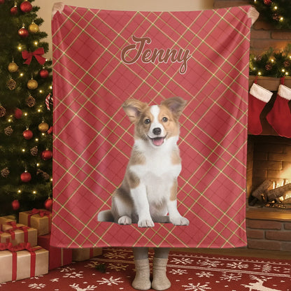 Personalized Blankets Blanket Custom KNT / White / 30x40in / 76x101cm The Best Gift Is You - Personalized Dog Name Christmas Photo Custom Blanket
