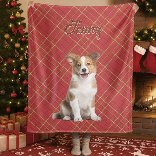 Personalized Blankets Blanket Custom KNT / White / 30x40in / 76x101cm The Best Gift Is You - Personalized Dog Name Christmas Photo Custom Blanket