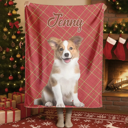 Personalized Blankets The Best Gift Is You - Personalized Dog Name Christmas Photo Custom Blanket