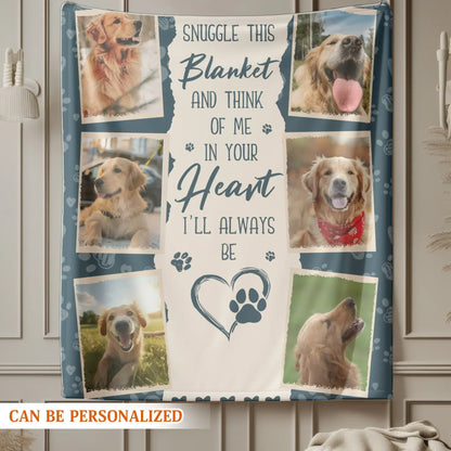 Personalized Blankets My Love Letter To My Fur Angel - Personalized Dog Name & Photo Memorial Custom Blanket