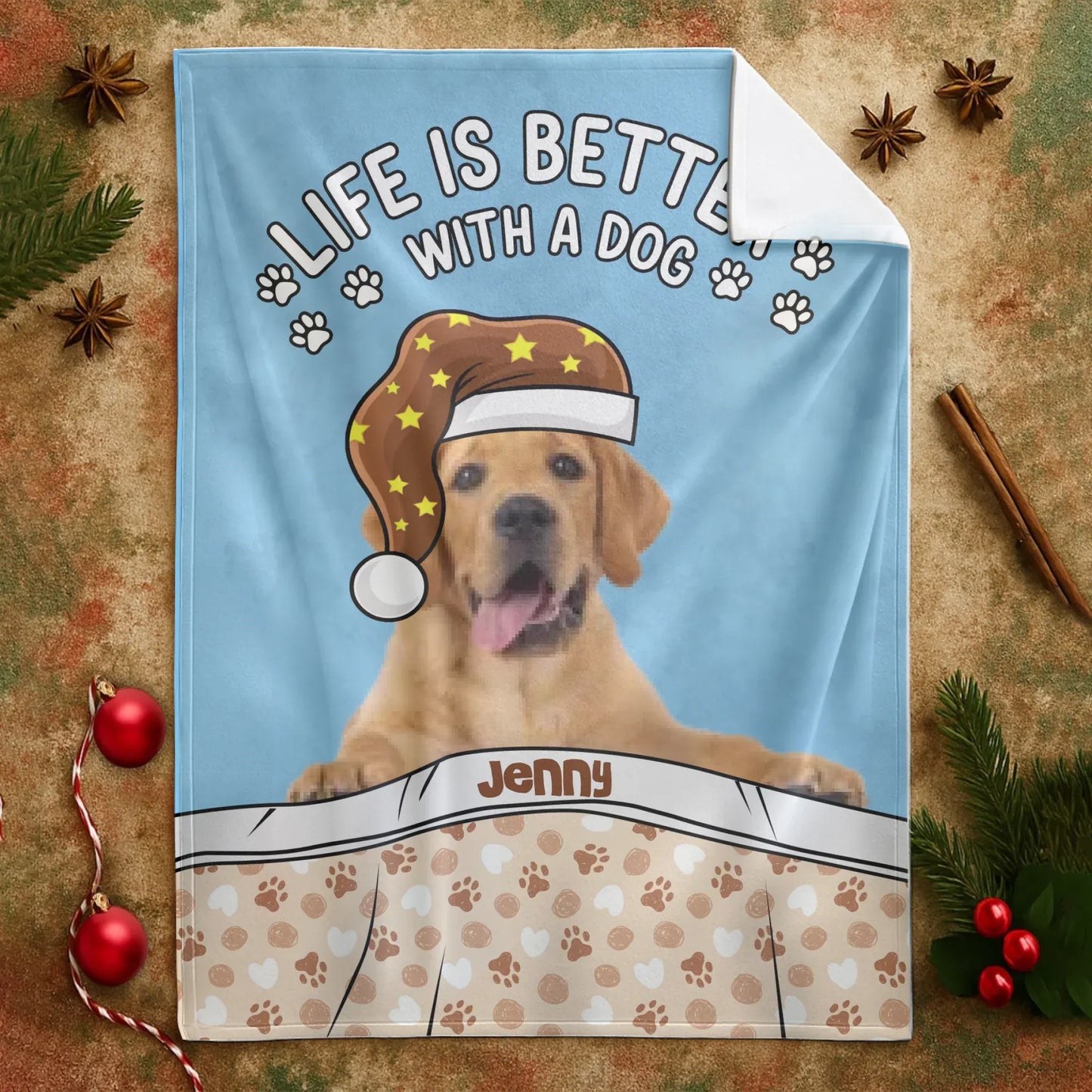 Personalized Blankets Life Is Better With A Dog - Personalized Dog Photo Custom Sleepy Blanket