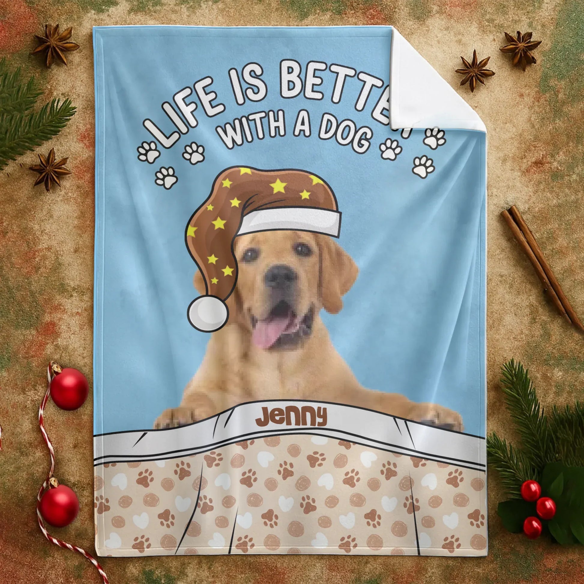 Personalized Blankets Life Is Better With A Dog - Personalized Dog Photo Custom Sleepy Blanket