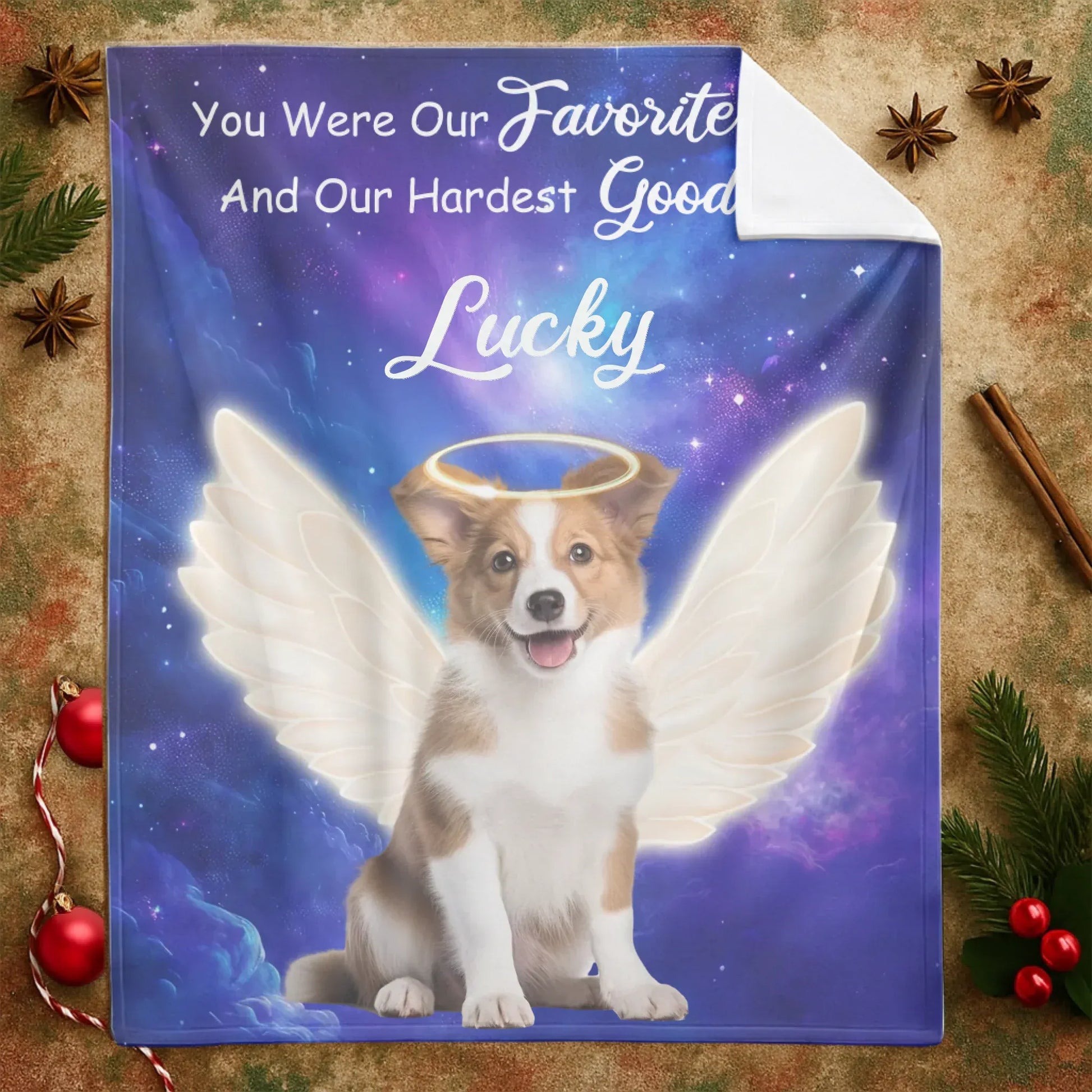Personalized Blankets Your Wings Were Ready But My Heart Was Not - Personalized Angel Dog Memorial Custom Blanket