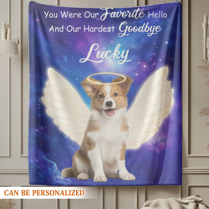 Personalized Blankets Your Wings Were Ready But My Heart Was Not - Personalized Angel Dog Memorial Custom Blanket