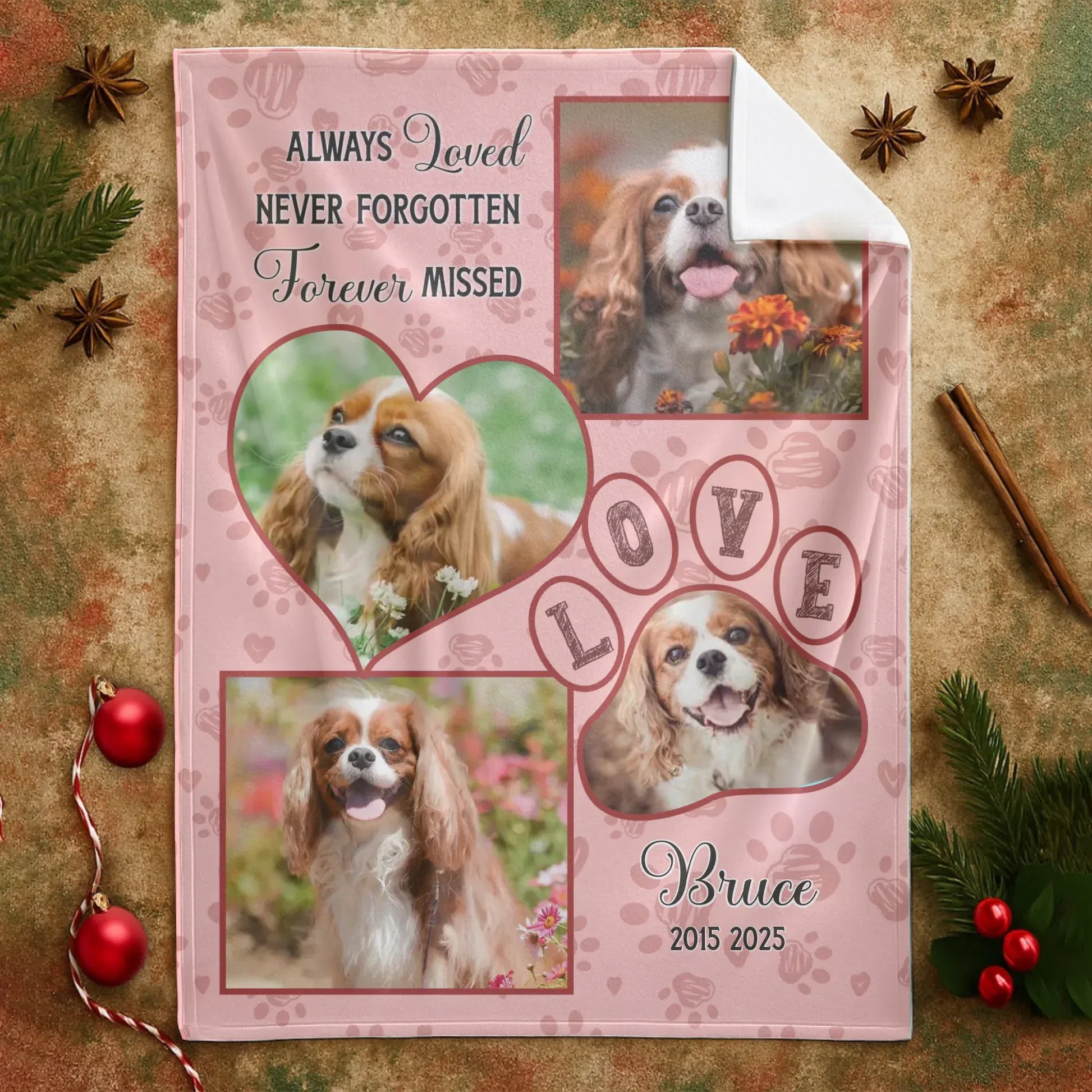 Personalized Blankets Always Loved Never Forgotten Forever Missed - Personalized Pet Memorial Photo Custom Blanket
