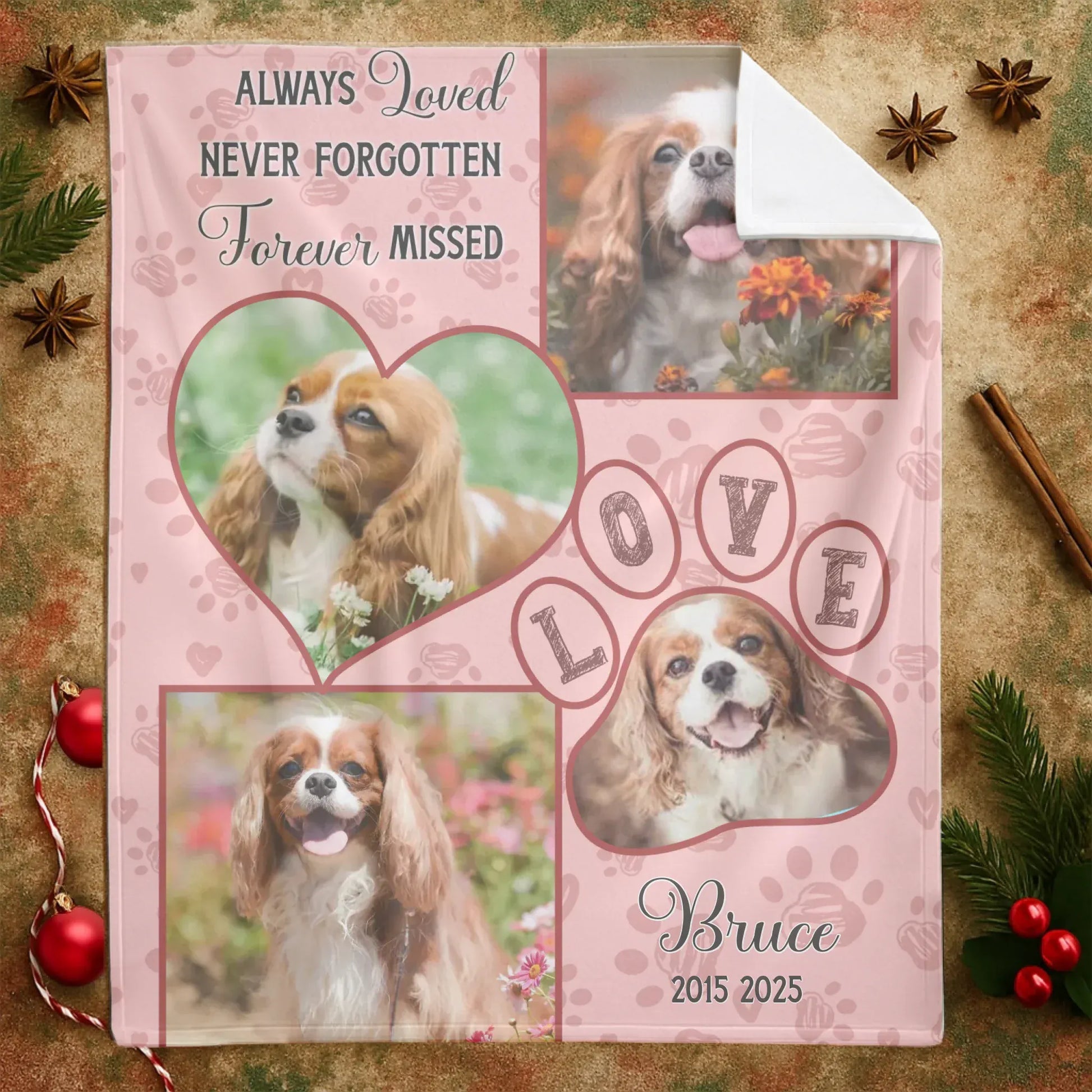 Personalized Blankets Always Loved Never Forgotten Forever Missed - Personalized Pet Memorial Photo Custom Blanket
