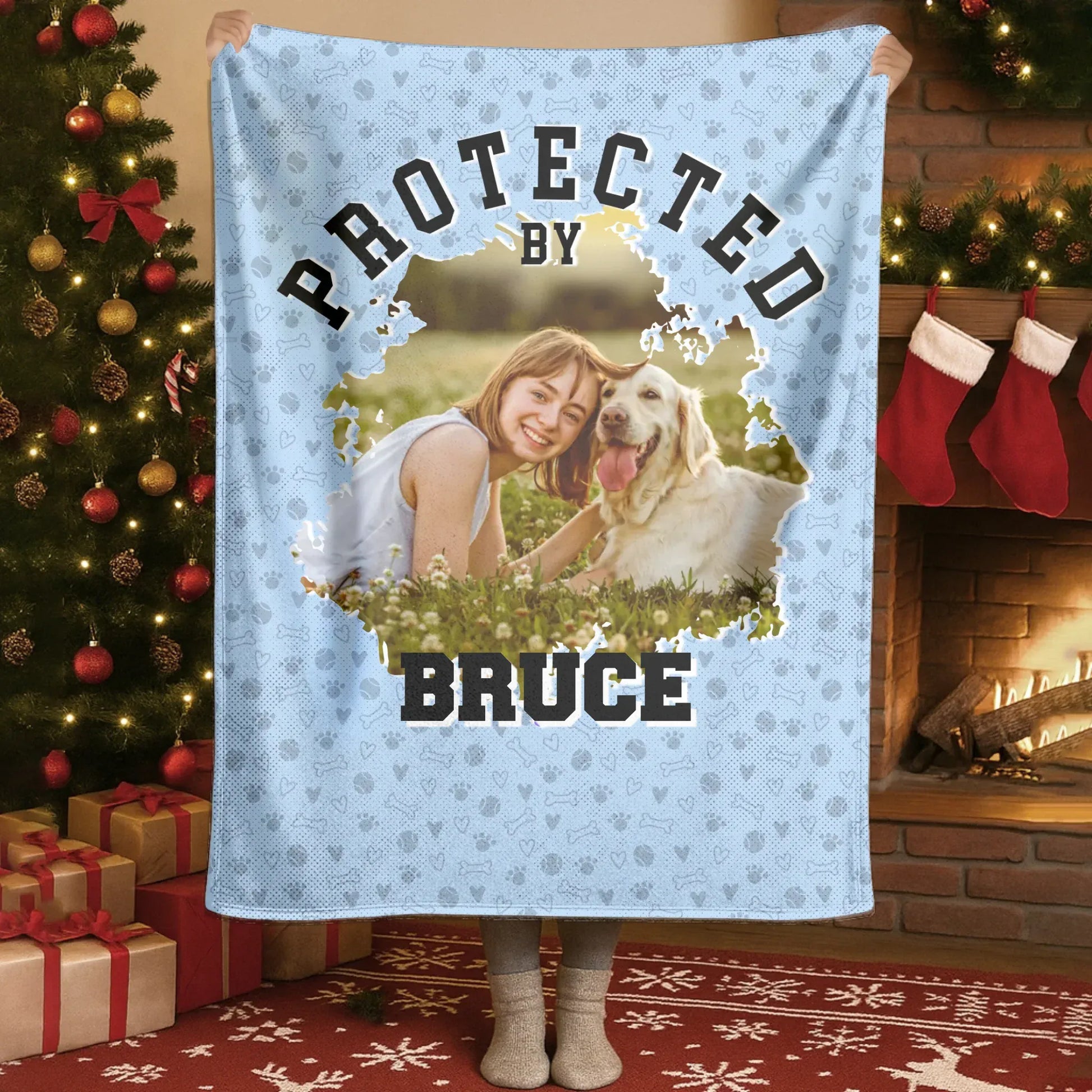 Personalized Blankets One Day We'll Meet Once More - Personalized Dog Memorial Custom Blanket