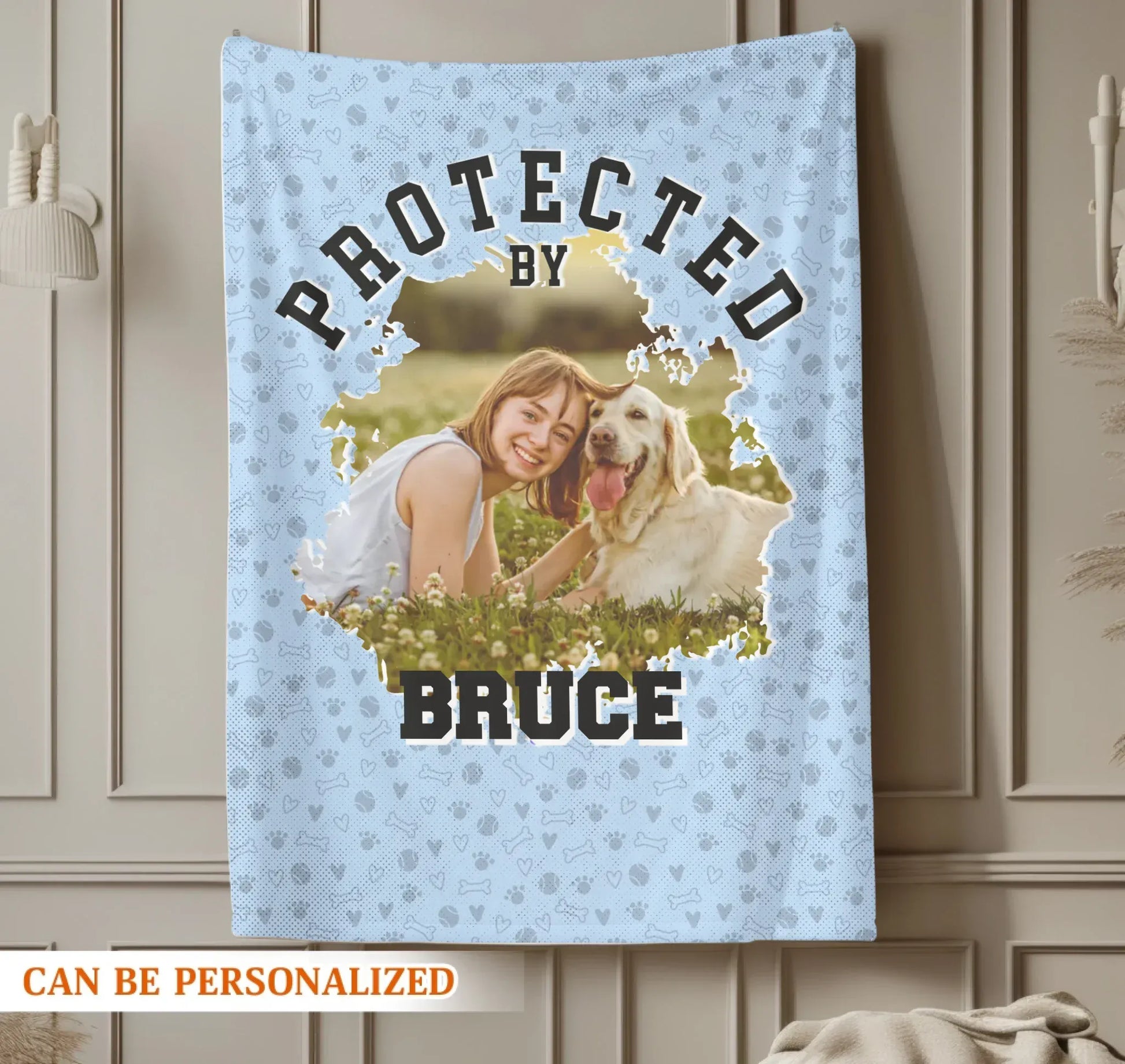 Personalized Blankets One Day We'll Meet Once More - Personalized Dog Memorial Custom Blanket