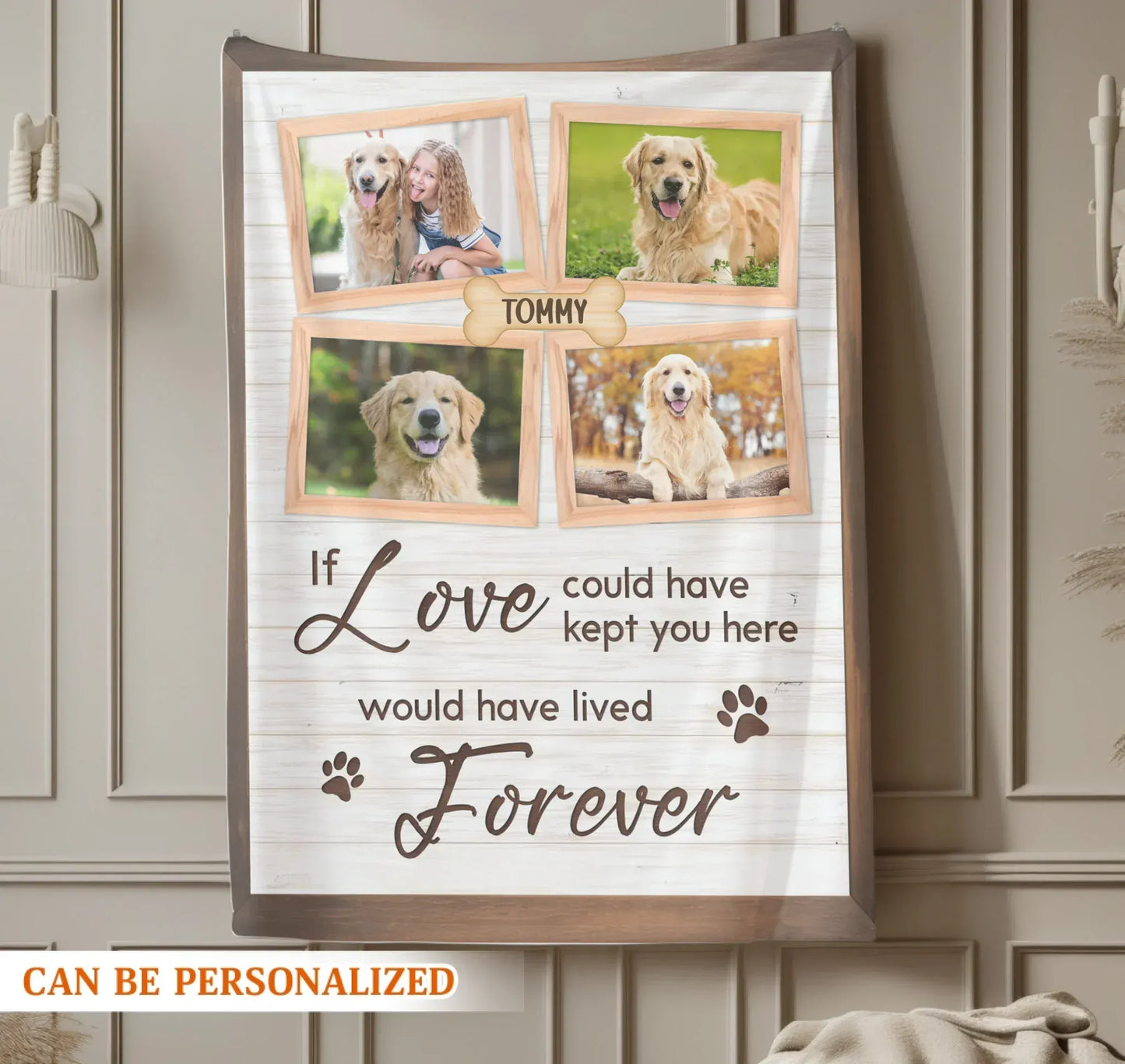 Personalized Blankets If Love Could Have Kept You Here - Personalized Dog Memorial Photo Custom Blanket