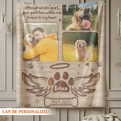Personalized Blankets Gone Yet Not Forgotten - Personalized Pet Loss Photo Name & Year Custom Blanket