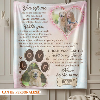 Personalized Blankets The Moment That You Left Me – Personalized Pet Loss Poem Custom Cozy Blanket