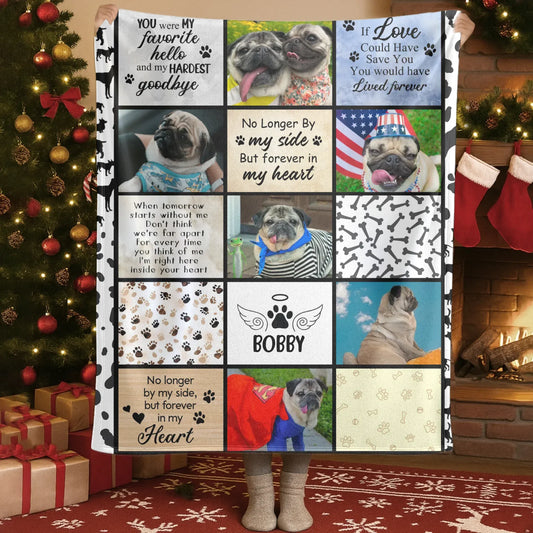 Personalized Blankets Blanket Custom KNT / White / 30x40in / 76x101cm If Love Could Have Saved You, You Would Have Lived Forever – Personalized Dog Memorial Custom Blanket