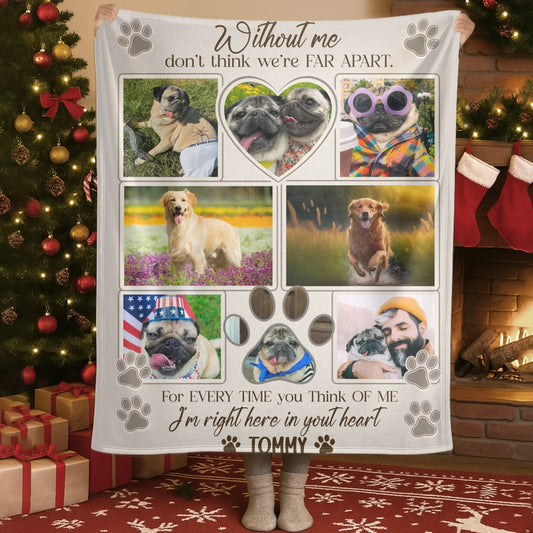 Personalized Blankets Blanket Custom KNT / White / 30x40in / 76x101cm When Tomorrow Starts Without Me – Personalized Pet Loss 7-Photo Name Custom Blanket