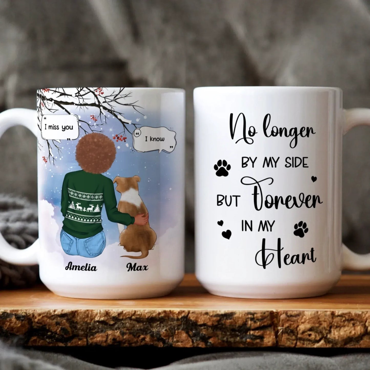 I Miss You I Know - Memorial Gift For Pet Lovers/ Dog Mom - Personalized Mug