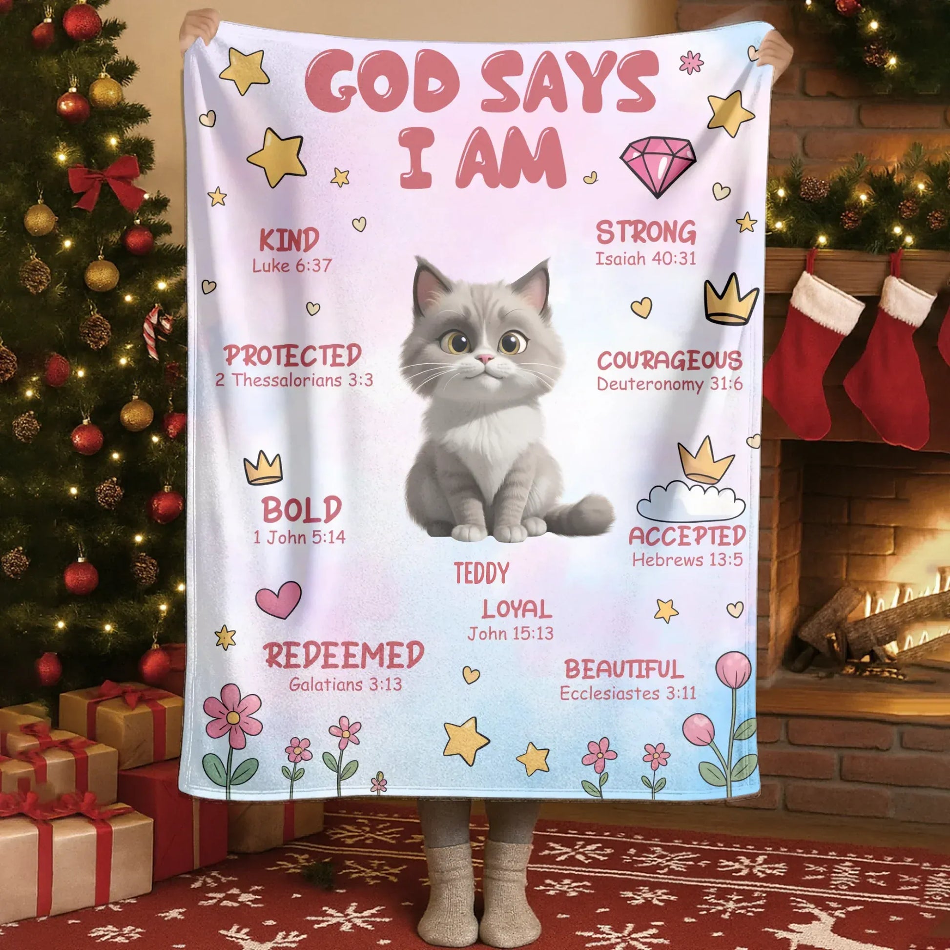 Blanket - Thanh Dang / White / 30x40in / 76x101cm God Says I Am The Cutest Pet In The World - Personalized Pet Lovers Custom Blanket