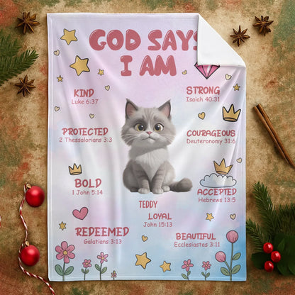 God Says I Am The Cutest Pet In The World - Personalized Pet Lovers Custom Blanket