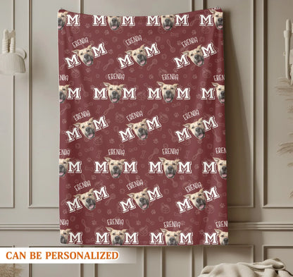 Dog Mom Seamless Pattern Dog Blanket - Personalized Dog Blanket
