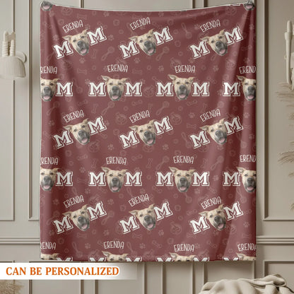 Dog Mom Seamless Pattern Dog Blanket - Personalized Dog Blanket